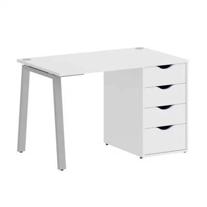 Стол письменный ХОМЕ ОФФИCЕ ВР.СП-3-118.4.А Белый Бриллиант/Серый металл / HOME OFFICE VR.SP-3-118.4.A_0