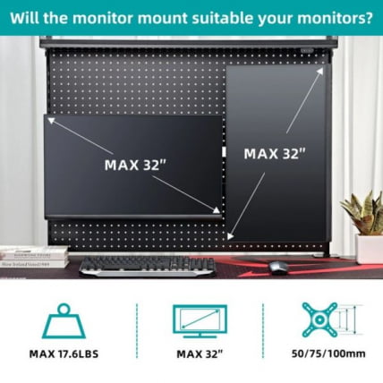 Перфорированная доска с комплектом креплений ЕУРЕКА АРПБ-01Б-УС, черный / EUREKA ARPB-01B-US,_3