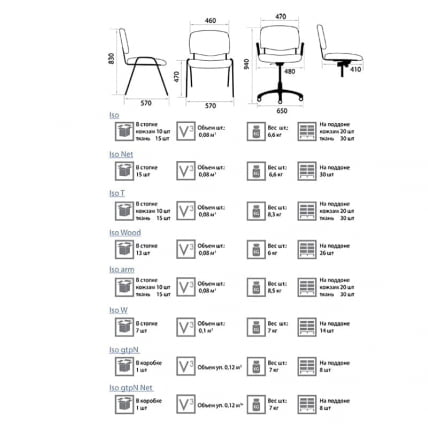 Офисный стул Исо блаcк кожзам Бежевый / Iso black_2