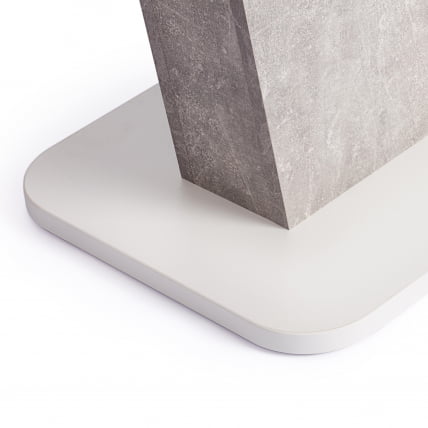 Стол обеденный ГЕНТ ЛДСП, 110-145кс68,6кс75,5 см, Белый/Бетон / GENT 110-145x68,6x75,5_13