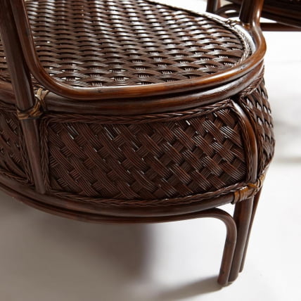 Комплект обеденный АНДРЕА ГРАНД (стол со стеклом+6 кресел+ подушки) Пекан Вашед (античн. орех), Ткань рубчик, цвет кремовый / ANDREA GRAND Pecan Washed_19