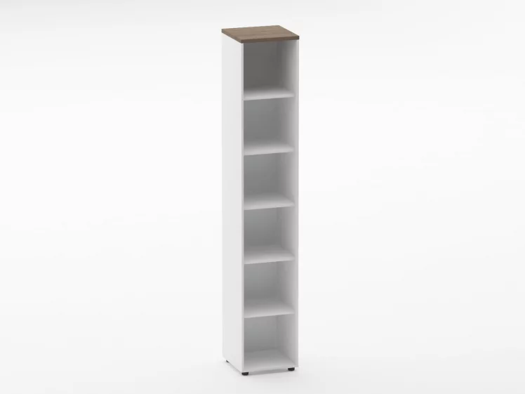 Шкаф 5 узкий открытый Дека 10.23.10 Дуб Верцаска/Белый / Deka_0