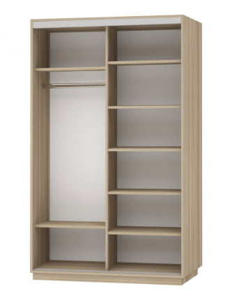 Шкаф-купе двухдверный Экспресс Дуо 1600х2400х Белая орхидея/Дуб сонома / 1600х2400h_1