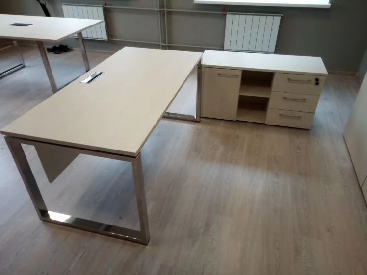 Тумба с 3-мя ящиками и дверкой ГЛОСС ЛИНЕ 9НТ.006 Иворй / GLOSS LINE Ivory_2