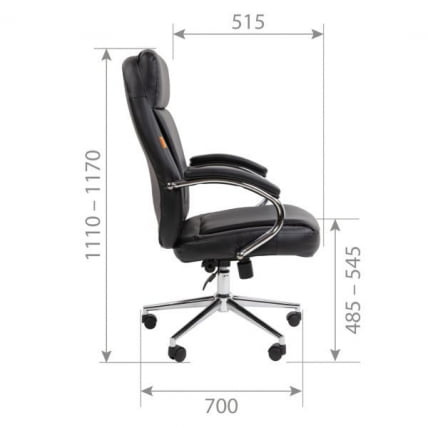 Кресло руководителя Чаирман 794 экокожа Коричневый / Chairman_5