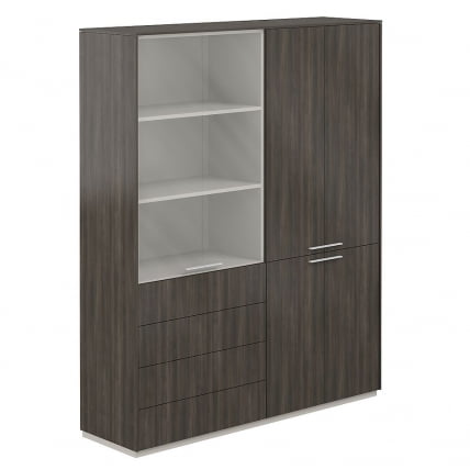 Шкаф высокий двойной Атлас НЗ-0301+НЗ-0302.БТ.БТ Бренсон Трюфель / Atlas NZ-0301+NZ-0302.BT.BT_0