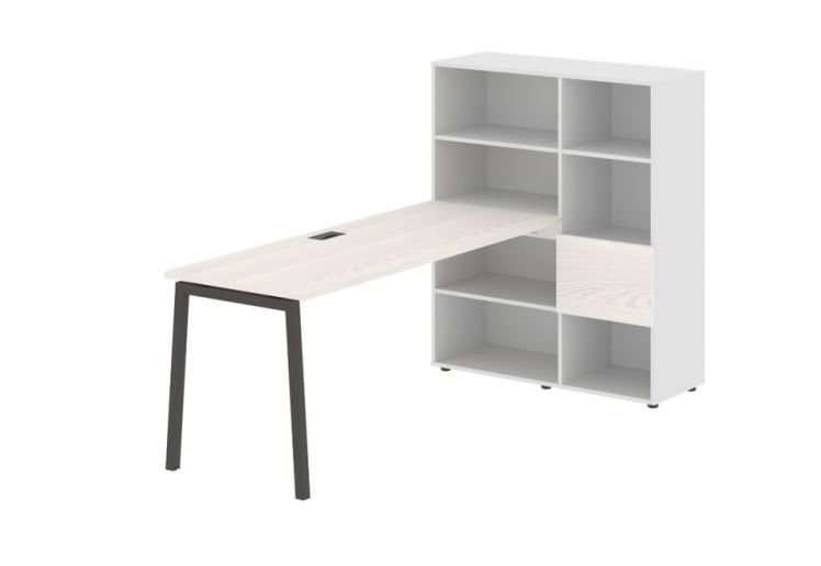 Рабочая станция ЕДИС ЕЛРСТ 1117 Ясень Траун Мокко Белый / EDIS ELRST_0