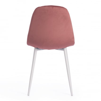 Стул БРЕЕЗЕ (мод. 4724) вельвет/металл, 44 х 53 х 87 см, Корал (коралловый) ХЛР44 / белый / BREEZE (mod. Coral HLR44_3