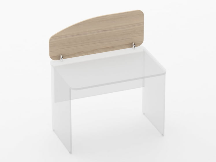 Экран разделительный Глассй 5.12.10 Бук светлый / Glassy_0