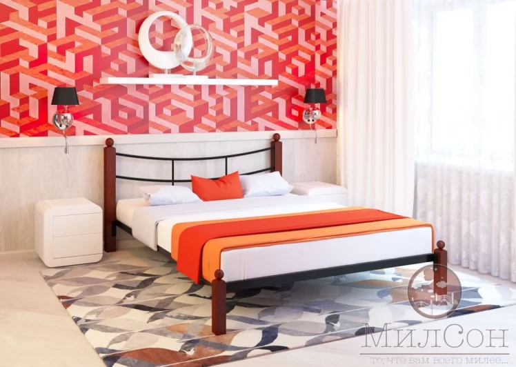 Кровать София Лукс 1600х1900 Черная / Lux_1