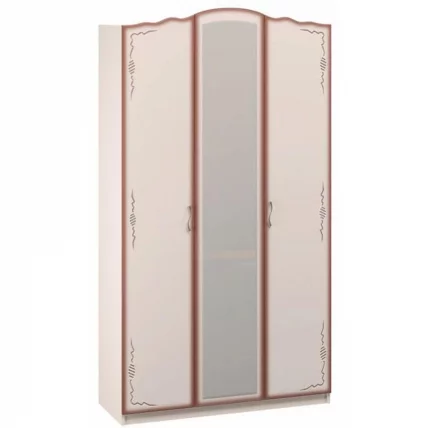 Шкаф трехдверный Виктория 04 Макиато Дуб молочный с патиной_0