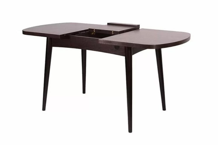 Стол раскладной Ялта с цилиндрическими опорами Венге Анкор темный_2