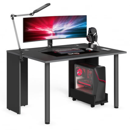 Игровой компьютерный стол СКИЛЛЛ ССТГ 1385.1 антрацит/металлик / SKILLL SSTG_6