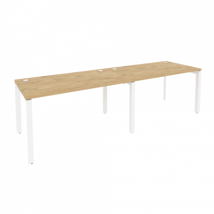 Рабочая станция на П-образном м/к ОНИКС О.МП-РС-2.3.8 Тиквуд Светлый/Белый / ONIX O.MP-RS-2.3.8_0