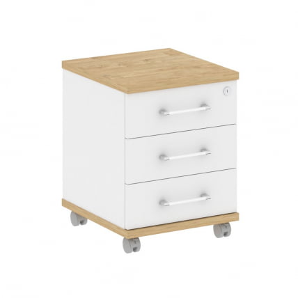 Тумба мобильная СХИФТ СК.ТМ Тиквуд Светлый/Белый Бриллиант / SHIFT SK.TM_0