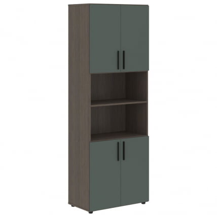 Шкаф с 2 комплектами глухих малых дверей ВЕЛИОН ВХCС 80.4 Нефрит Дуб Сильвер / VELION VHCS_0