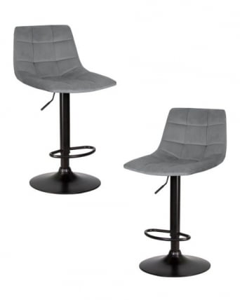 Стул барный ДОБРИН ТАИЛОР БЛАCК (серый велюр (МДЖ9-75)) 2 шт / DOBRIN TAILOR BLACK (MJ9-75))_0