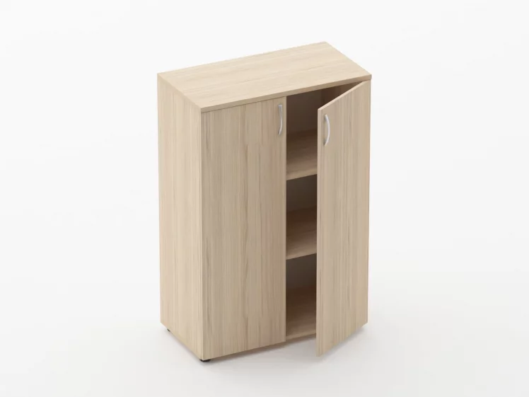 Шкаф средний закрытый Глассй 6.12.131 Бук светлый / Glassy_1