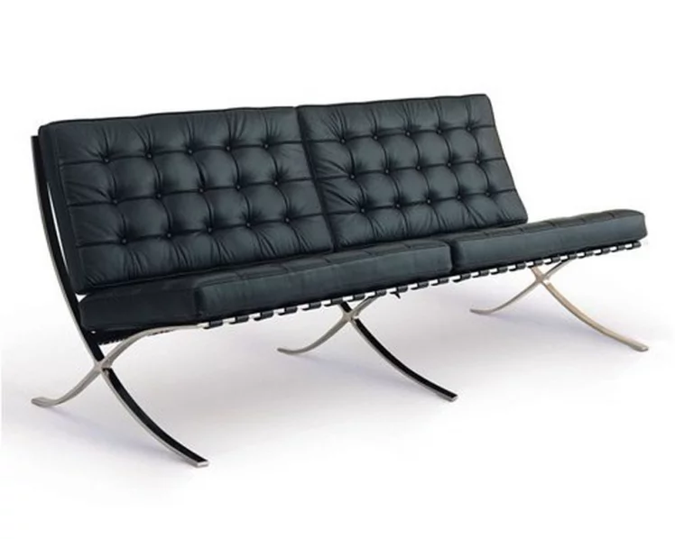 Диван трехместный Еверпроф Барселона - 3 экокожа Черный / Everprof Barcelona_0