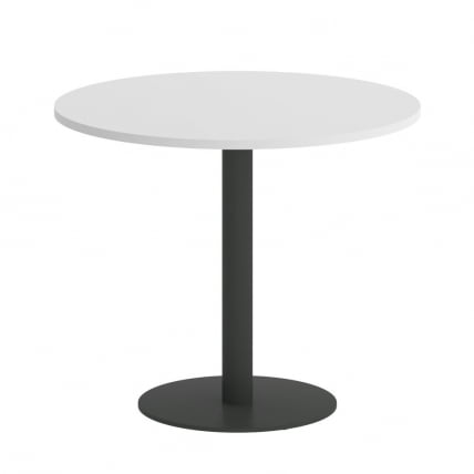 Стол журнальный круглый ХОМЕ ОФФИCЕ ВР.СП-5-90.1 Белый Бриллиант/Антрацит металл / HOME OFFICE VR.SP-5-90.1_0