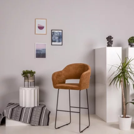 Стул барный Оскар (Б) Браун/ЛинкЗолот / Oscar_4