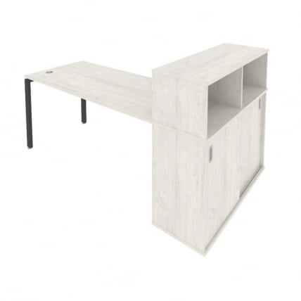 Рабочая станция с опорным шкафом-купе Метал Сйстем Б.РС-СШК-3.4 Наварра/Антрацит / Metal System_0