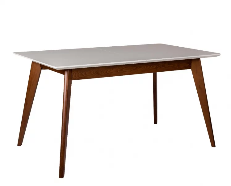 Стол раскладной Лунд 140-180 ОРЕХ-Белый_4