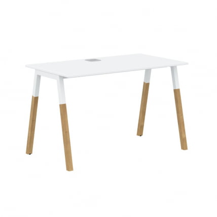 Стол письменный Форта ФСТ 1167 Белый премиум Дуб Гамильтон / Forta FST_0