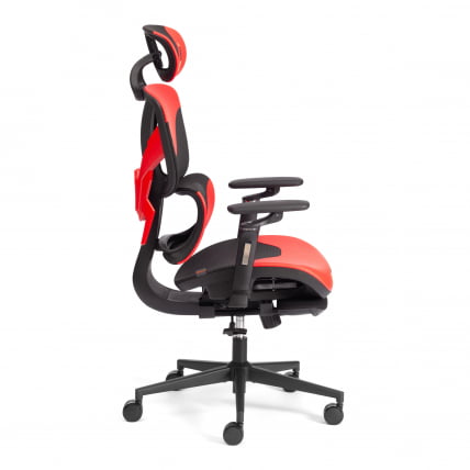 Кресло КингКобра иск. кожа / сетка, черный / красный / KingCobra_1