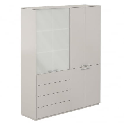 Шкаф высокий двойной Атлас НЗ-0321+НЗ-0332.ГС.ГС Серый камень / Atlas NZ-0321+NZ-0332.GS.GS_0