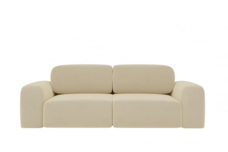 Диван прямой Сунне (Берхоусе) Цвет фасада: Левис 02 велюр; Тип: Прямой; Материал фасада: Металл/Велюр / (Berhouse)_0