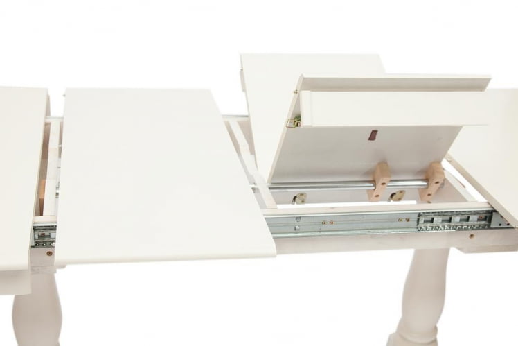 Стол раскладной Сиена ( СА-Т6ЕКС2Л ) дерево гевея/мдф, 150+35+35х80х75см, иворй вхите (слоновая кость 2-5) / Siena SA-T6EX2L ivory white_2