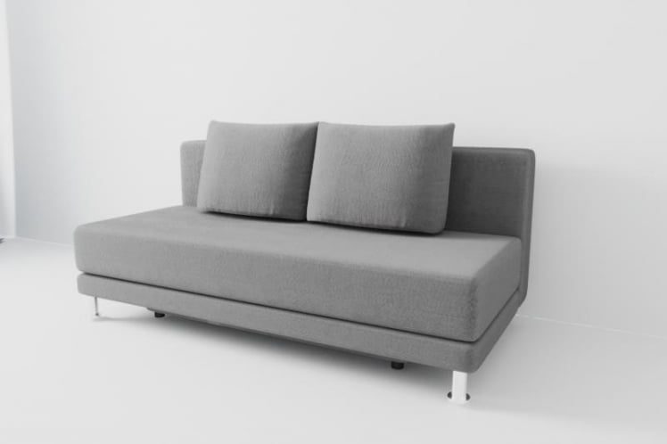 Диван Стандарт без подлокотников (Берхоусе) Цвет фасада: Грей; Тип: Прямой; Материал фасада: Рогожка / (Berhouse)_0