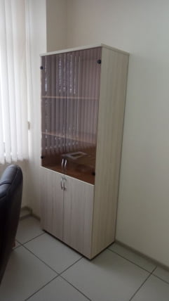 Шкаф высокий со стеклом Глассй 6.19.151 Туя / Glassy_2