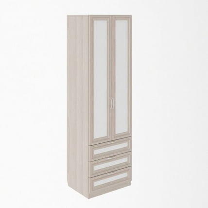 Шкаф с ящиками Модуль №4 Ясень шимо светлый/белый_0