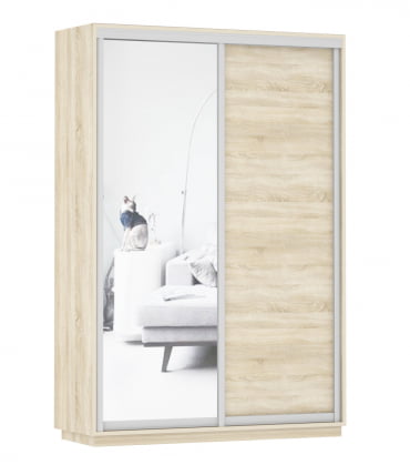 Шкаф-купе двухдверный Экспресс Дуо Медиум 1400х2200х Дуб сонома / 1400х2200h_0