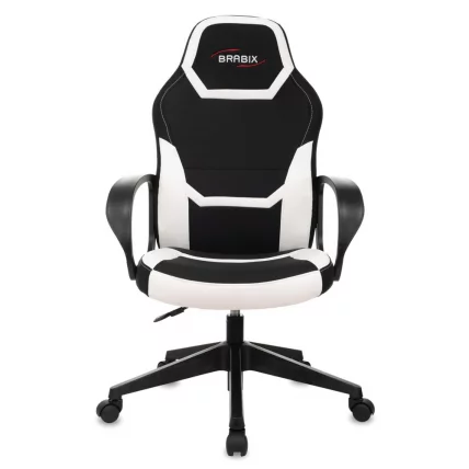 Кресло компьютерное БРАБИКС Алпха ГМ-018 Черное/белое / BRABIX Alpha GM-018_1