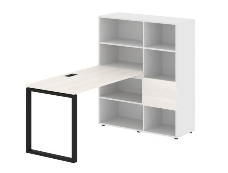 Рабочая станция ЕДИС ЕКРСТ 1113 Ясень Траун Черный Белый / EDIS EQRST_0