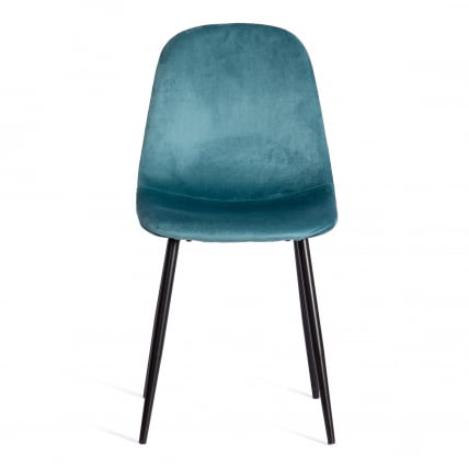 Стул БРЕЕЗЕ (мод. 4724) вельвет/металл, 44 х 53 х 87 см, Лигхт пале греен (темно-бирюзовый ) ХЛР60 / черный / BREEZE (mod. Light pale green HLR60_4