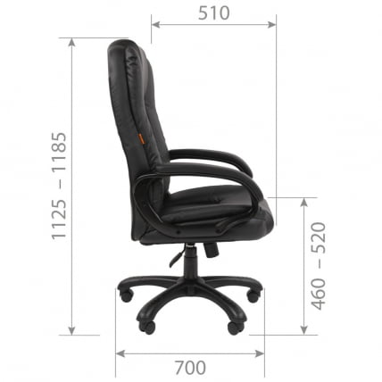 Кресло офисное CХАИРМАН 600 экокожа Черный / CHAIRMAN_5