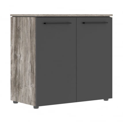 Шкаф с глухими малыми дверьми МОРРИС ТРЕНД МЛC 85.1 Сосна Нордик Антрацит / MORRIS TREND MLC_0