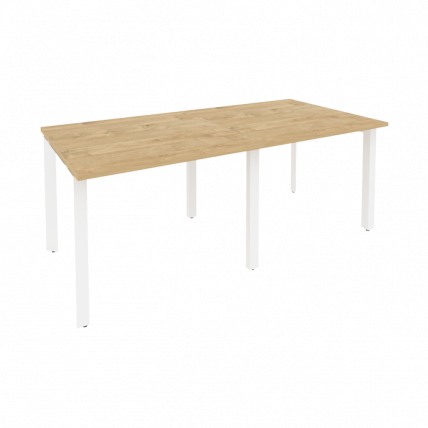 Стол переговорный (2 столешницы) ОНИКС О.МП-ПРГ-2.1 Тиквуд Светлый/Белый / ONIX O.MP-PRG-2.1_0