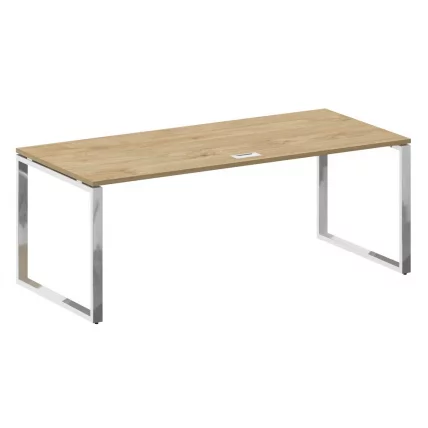 Стол руководителя прямой без тумбы СХИФТ СК.СР-200 Тиквуд Светлый/Белый Бриллиант / SHIFT SK.SR-200_1