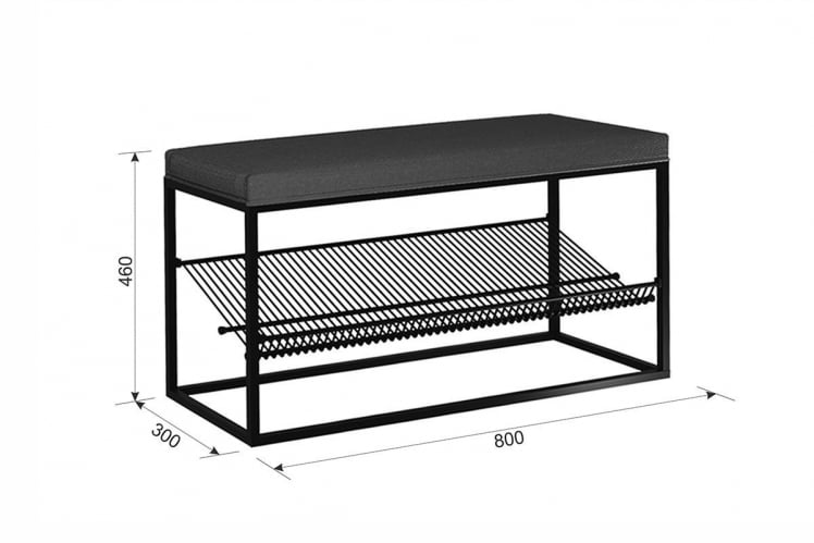 Обувница Крафт 1 ЛМН-11 черный муар/графит / LMN-11_2