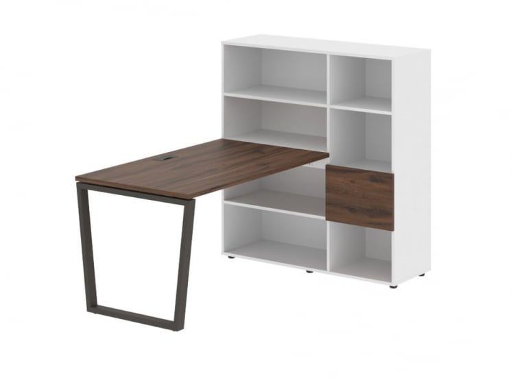 Рабочая станция ЕДИС ЕВРСТ 1213 Дуб Денвер темный Мокко Белый / EDIS EVRST_0