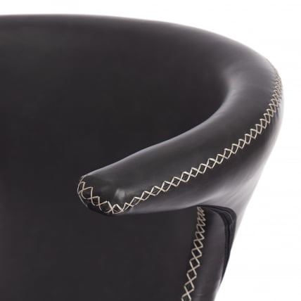 Стул ФЛАИР (мод. 9020) экокожа/металл, 60 х 56 х 78 см , серый 22/черный / FLAIR (mod._6