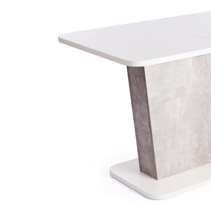 Стол обеденный ГЕНТ ЛДСП, 110-145кс68,6кс75,5 см, Белый/Бетон / GENT 110-145x68,6x75,5_8