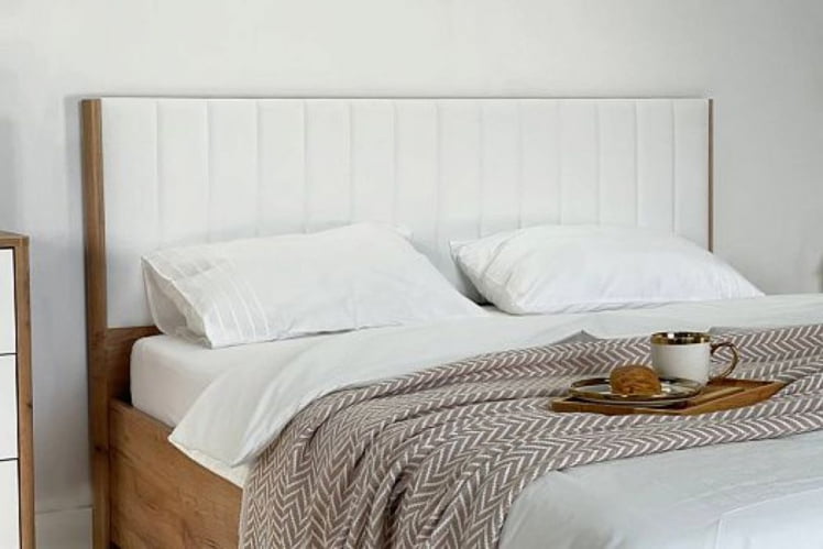 Кровать с подъемным механизмом 160х200 см Адам МСА-06 дуб крафт золотой/белоснежный (экокожа) / MSA-06_9