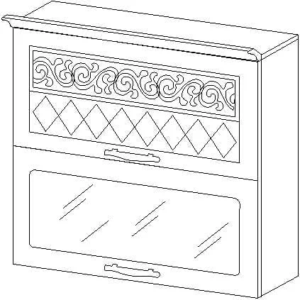 Шкаф-витрина (с системой плавного закрывания) Тиффани 19.81_4