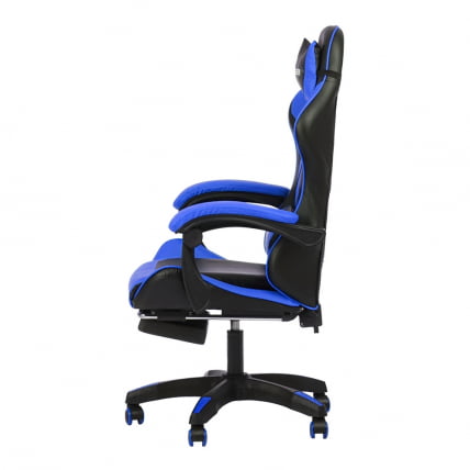 Кресло 1206 КИНГКУЕЕН цвет черный/синий с массажем 1206-блаcк-блуе-масс / KINGQUEEN 1206-black-blue-mass_2